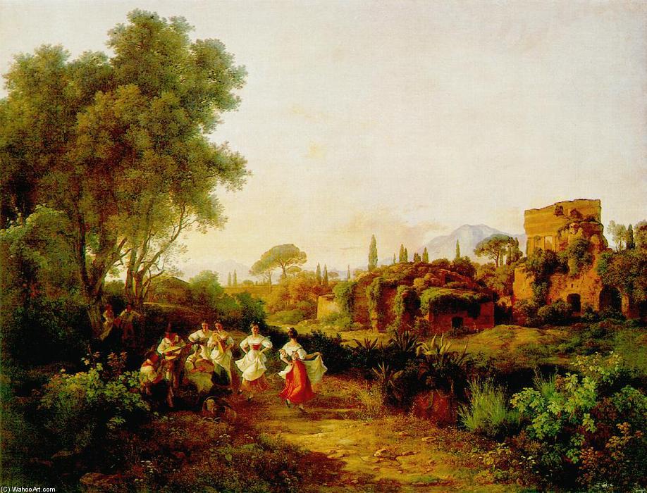 Order Paintings Reproductions Wine Harvest (Tarantella), 1835 by Karoly Marko The Elder (1791-1860, Hungary) | ArtsDot.com