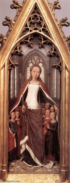 Ordinare Riproduzioni Di Quadri St Ursula Santuario: Santa Ursula e la Vergine Santa, 1489 di Hans Memling (1430-1494, Germany) | ArtsDot.com
