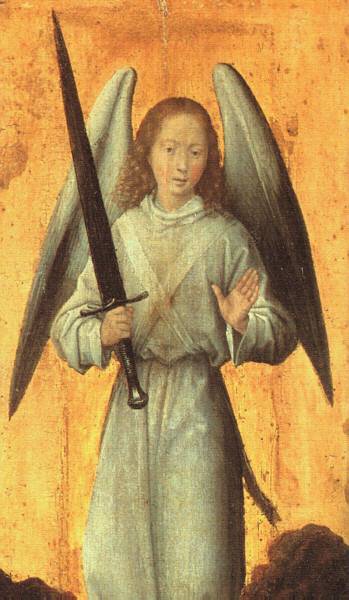 Order Paintings Reproductions The Archangel Michael, 1479 by Hans Memling (1430-1494, Germany) | ArtsDot.com