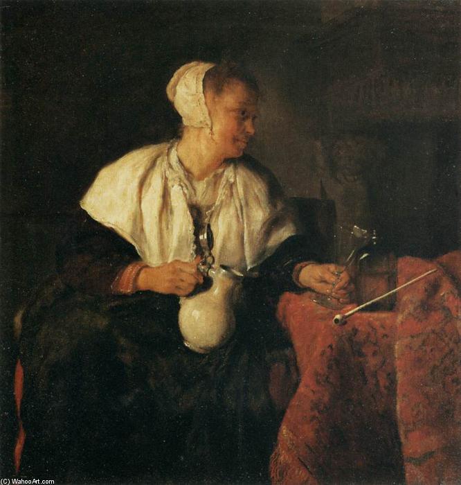 Order Paintings Reproductions The Tippler (The Wine Drinker), 1655 by Gabriel Metsu (1629-1667, Netherlands) | ArtsDot.com