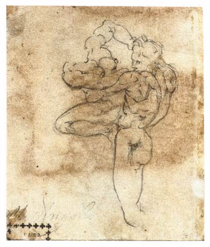 顺序 畫複製 男子绑架妇女(Verso), 1524 通过 Michelangelo Buonarroti (1475-1564, Italy) | ArtsDot.com
