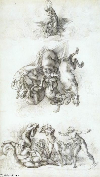 Order Artwork Replica The Fall of Phaethon, 1533 by Michelangelo Buonarroti (1475-1564, Italy) | ArtsDot.com