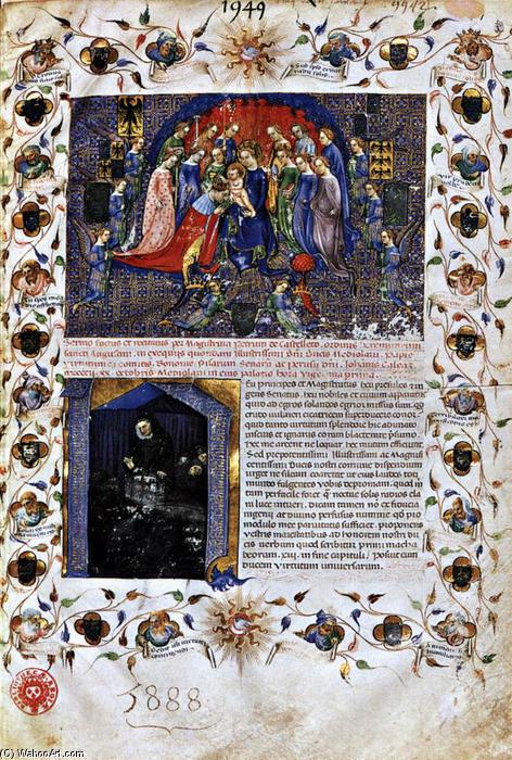 Order Oil Painting Replica Eulogy for Giangaleazzo Visconti, 1403 by Michelino Molinari Da Besozzo (1370-1455, Italy) | ArtsDot.com