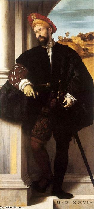 Order Artwork Replica Portrait of a Gentleman, 1526 by Alessandro Bonvicino (Moretto Da Brescia) (1498-1554, Italy) | ArtsDot.com