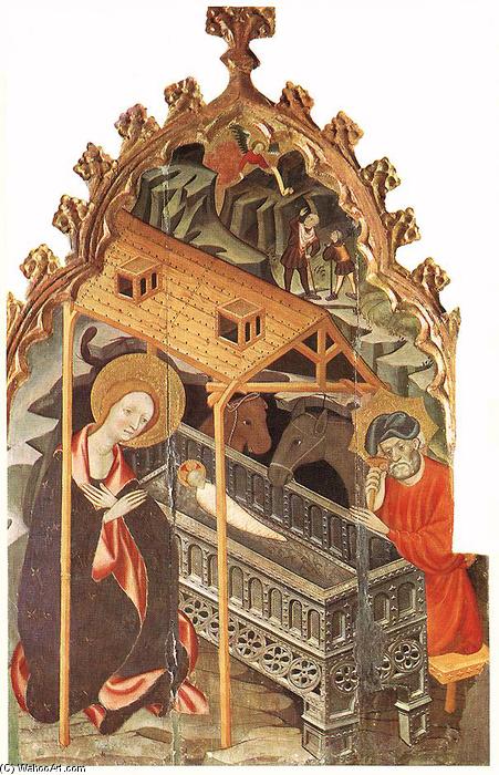 Order Paintings Reproductions Birth of Jesus, 1400 by Ramon De Mur (1380-1436, Spain) | ArtsDot.com