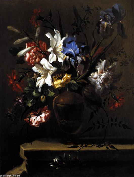 Order Artwork Replica Vase of Flowers, 1690 by Bartolomé Pérez (1618-1682, Spain) | ArtsDot.com