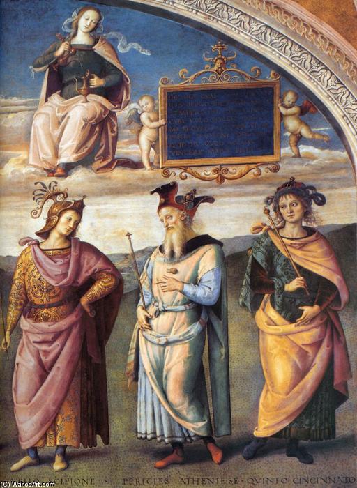 Order Artwork Replica Famous Men of Antiquity (detail), 1497 by Vannucci Pietro (Le Perugin) (1446-1523) | ArtsDot.com