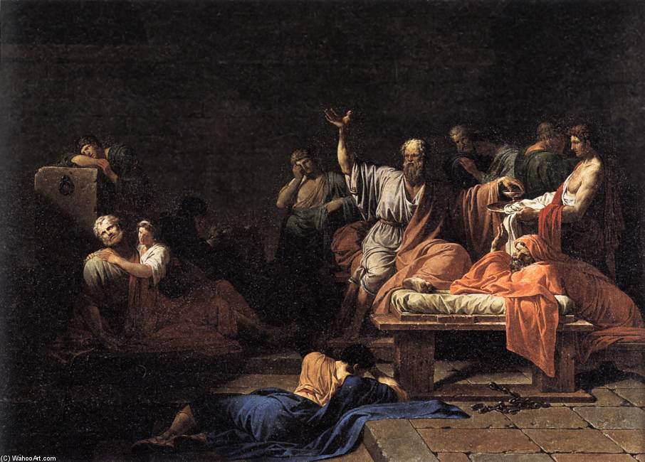 Order Art Reproductions The Death of Socrates, 1787 by Jean François Pierre Peyron (1745-1819, France) | ArtsDot.com