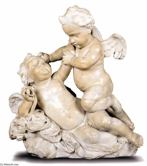 Buy Museum Art Reproductions Two Cupids Wrestling by Giuseppe Piamontini (1664-1742, Italy) | ArtsDot.com