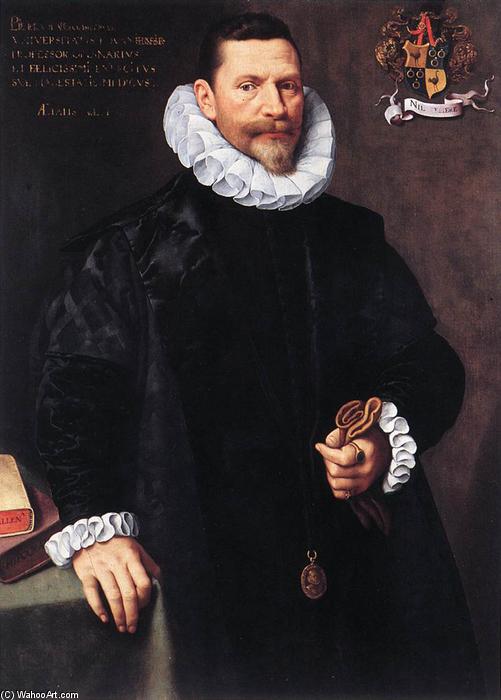 Get Paintings Reproductions Portrait of Petrus Ricardus, 1592 by Frans The Younger Pourbus (1569-1622, Belgium) | ArtsDot.com