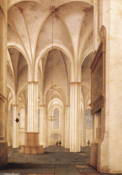 順序 油絵 UtrechtのBuurkerk。, 1654 バイ Pieter Jansz Saenredam (1597-1665, Netherlands) | ArtsDot.com