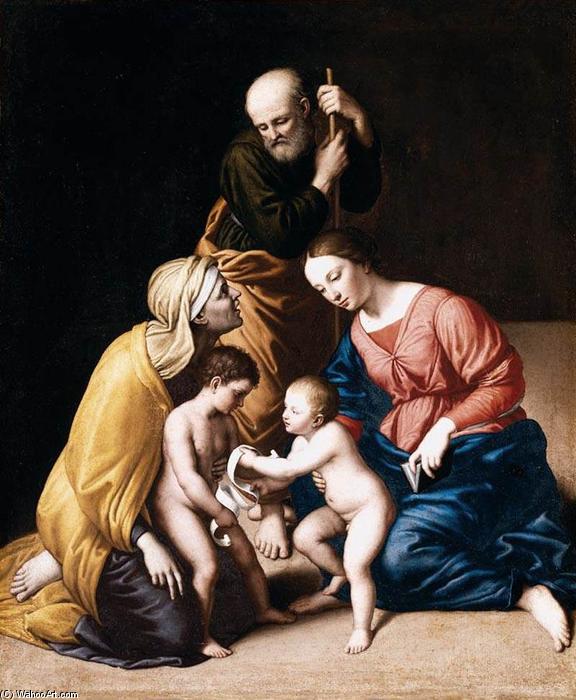 Buy Museum Art Reproductions Holy Family with the Infant St John the Baptist and St Elizabeth by Giovanni Battista Salvi Da Sassoferrato (1609-1685, Italy) | ArtsDot.com