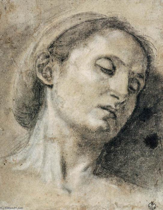 Order Paintings Reproductions Head of a Woman with Eyes Closed by Giovanni Girolamo Savoldo | ArtsDot.com