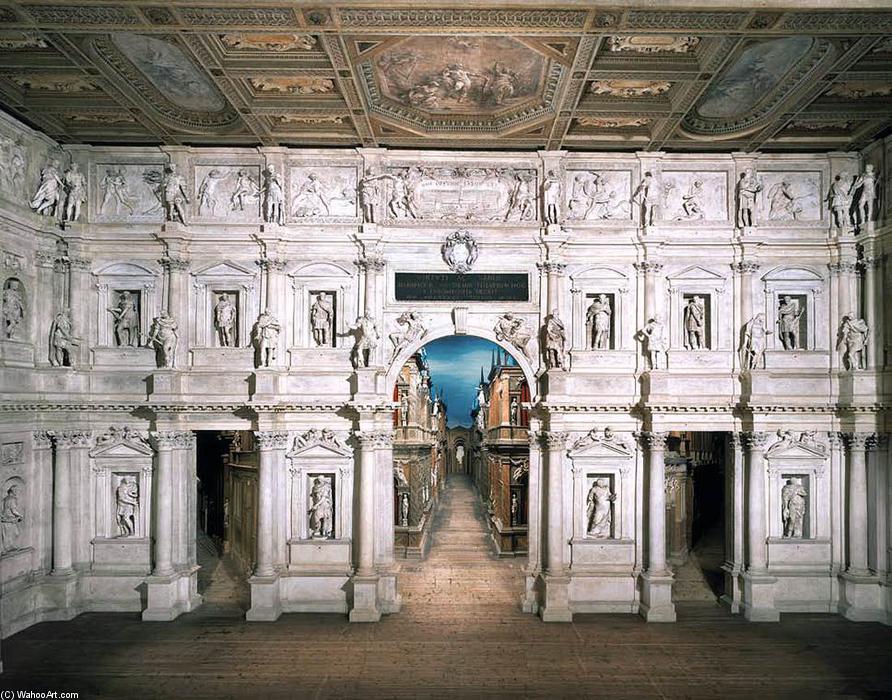 Order Art Reproductions View of the ``scaenae frons``, 1580 by Vincenzo Scamozzi (1548-1616, Italy) | ArtsDot.com