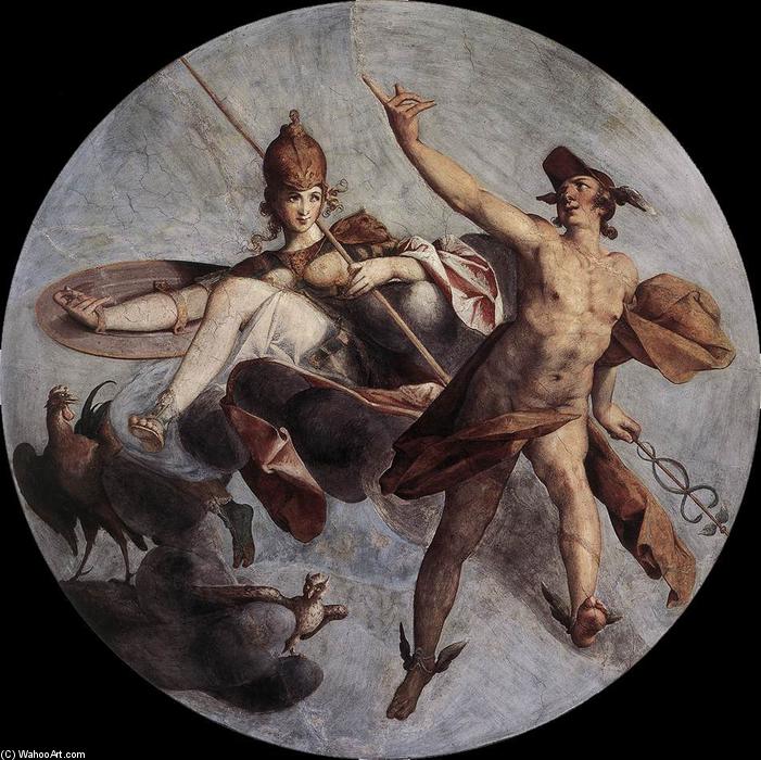 Order Art Reproductions Hermes and Athena, 1585 by Bartholomeus Spranger (1546-1611) | ArtsDot.com