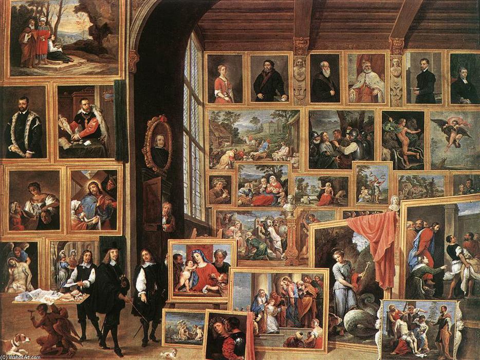 Buy Museum Art Reproductions The Gallery of Archduke Leopold in Brussels, 1640 by David The Younger Teniers (1610-1690, Belgium) | ArtsDot.com