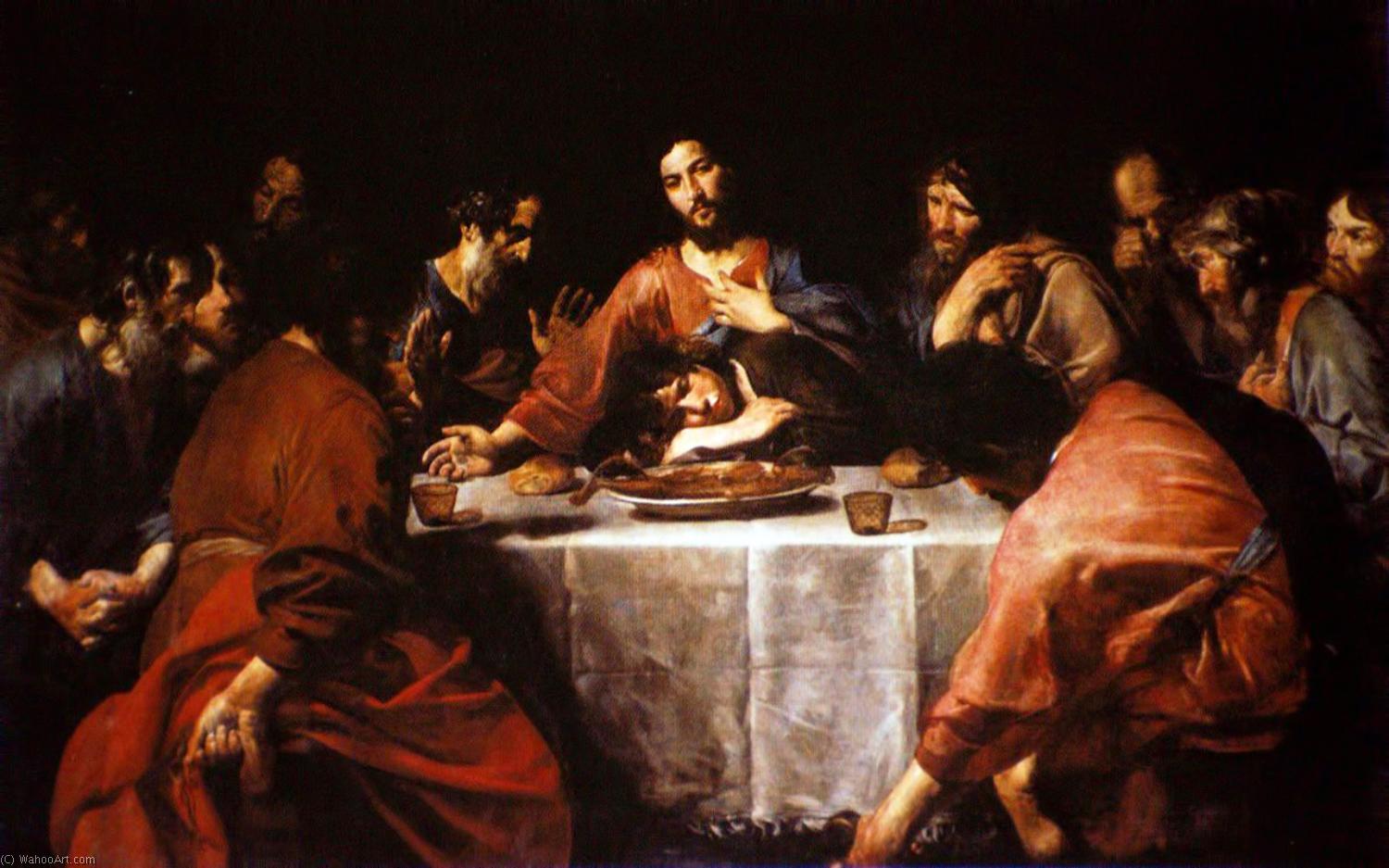 Order Oil Painting Replica The Last Supper, 1625 by Valentin De Boulogne (1591-1632, France) | ArtsDot.com