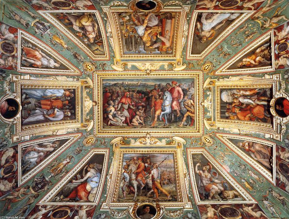 順序 絵画のコピー 天井の装飾。, 1556 バイ Giorgio Vasari (1511-1574, Italy) | ArtsDot.com