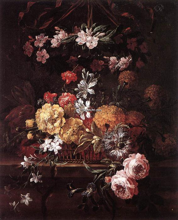 Order Paintings Reproductions Flower Piece by Gaspar Pieter The Younger Verbruggen (1664-1730, Belgium) | ArtsDot.com