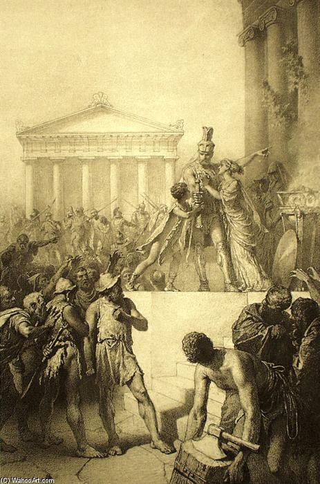 Buy Museum Art Reproductions Illustration to Imre Madách`s The Tragedy of Man: In Athens (Scene 5), 1887 by Mihaly Von Zichy | ArtsDot.com