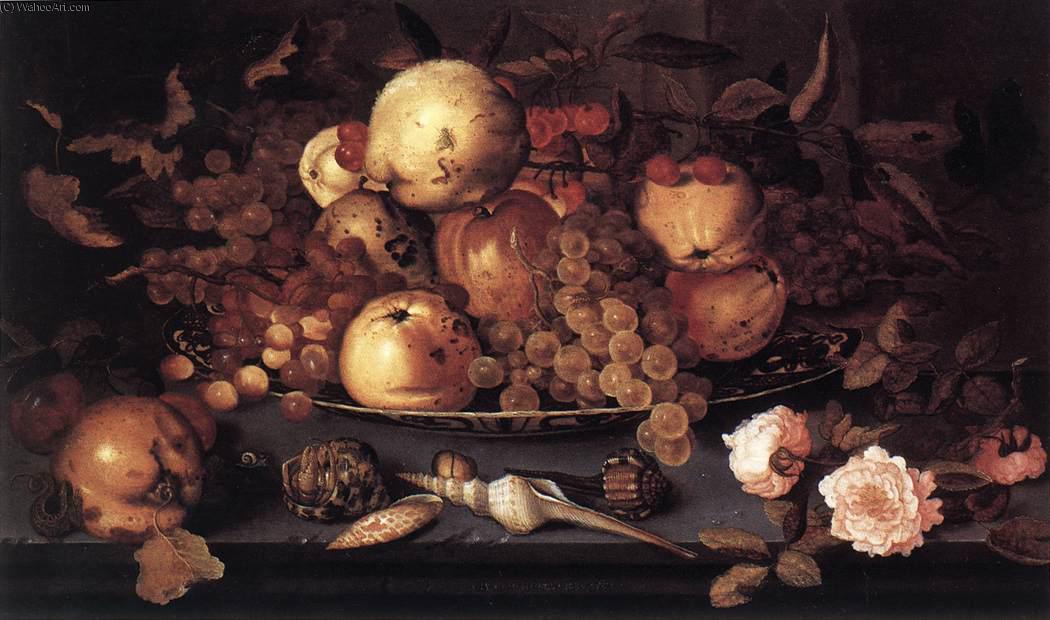 Buy Museum Art Reproductions Still-life with Dish of Fruit by Balthasar Van Der Ast (1593-1657, Netherlands) | ArtsDot.com