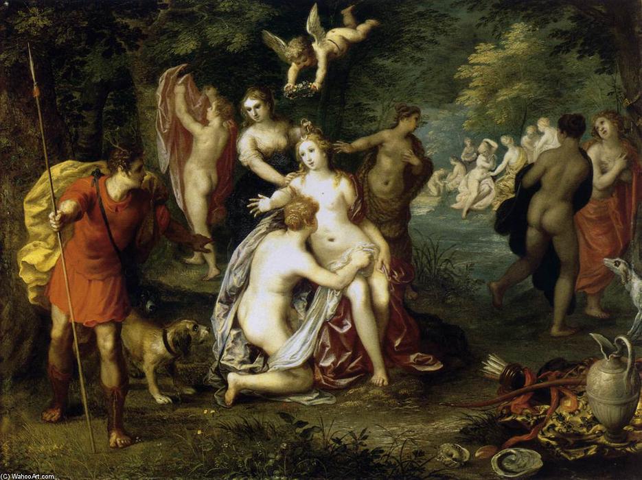 Order Paintings Reproductions Diana Turns Actaeon into a Stag, 1605 by Hendrick Van Balen | ArtsDot.com