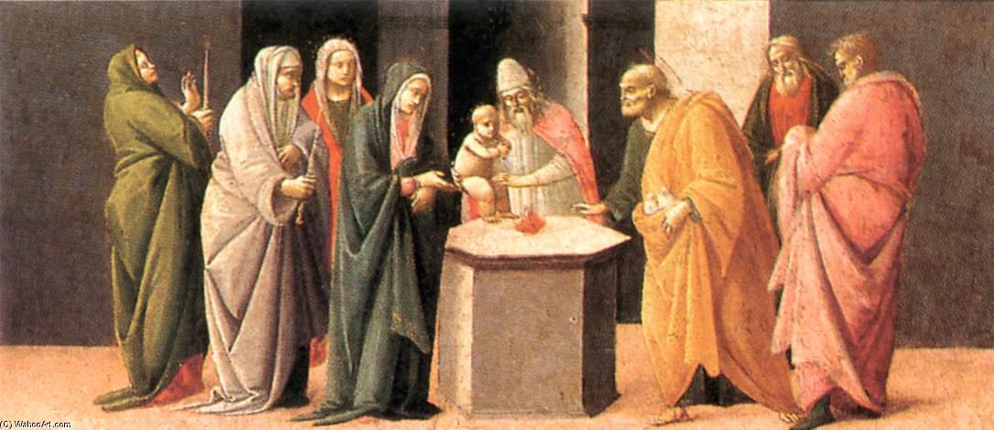 Order Paintings Reproductions Predella: Presentation at the Temple, 1488 by Alunno Di Domenico (Bartolomeo Di Giovanni) (1475-1503, Italy) | ArtsDot.com