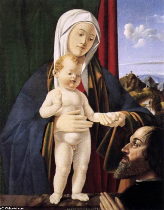 Order Art Reproductions Madonna and Child with a Donor by Marco Basaiti (1470-1530, Italy) | ArtsDot.com