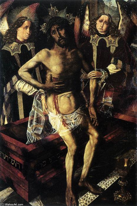 Ordinare Riproduzioni Di Quadri Cristo alla tomba sostenuto da due angeli, 1468 di Bartolomé Bermejo (1440-1500, Spain) | ArtsDot.com