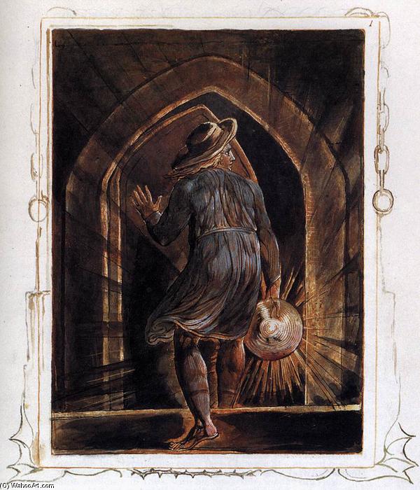 Buy Museum Art Reproductions Los Entering the Grave, 1804 by William Blake (1757-1827, United Kingdom) | ArtsDot.com