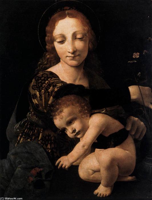 Buy Museum Art Reproductions Virgin and Child with a Flower Vase, 1485 by Giovanni Antonio Boltraffio (1467-1516, Italy) | ArtsDot.com