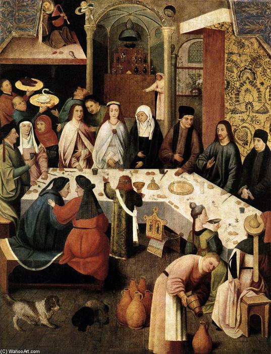 购买 博物馆艺术复制品，艺术复制品，绘画复制品，博物馆质量版画，美术复制品，着名绘画复制品，博物馆品质复制品，帆布艺术版画 Cana 结婚。 通过 Hieronymus Bosch (1450-1516, Netherlands) | ArtsDot.com