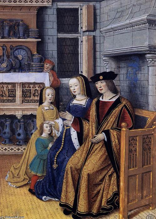 顺序 畫複製 财富之人, 1500 通过 Jean Bourdichon (1457-1521, France) | ArtsDot.com