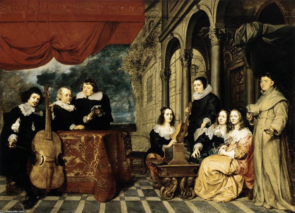 Order Art Reproductions Family Portrait, 1650 by Gonzales Coques (1614-1684, Belgium) | ArtsDot.com