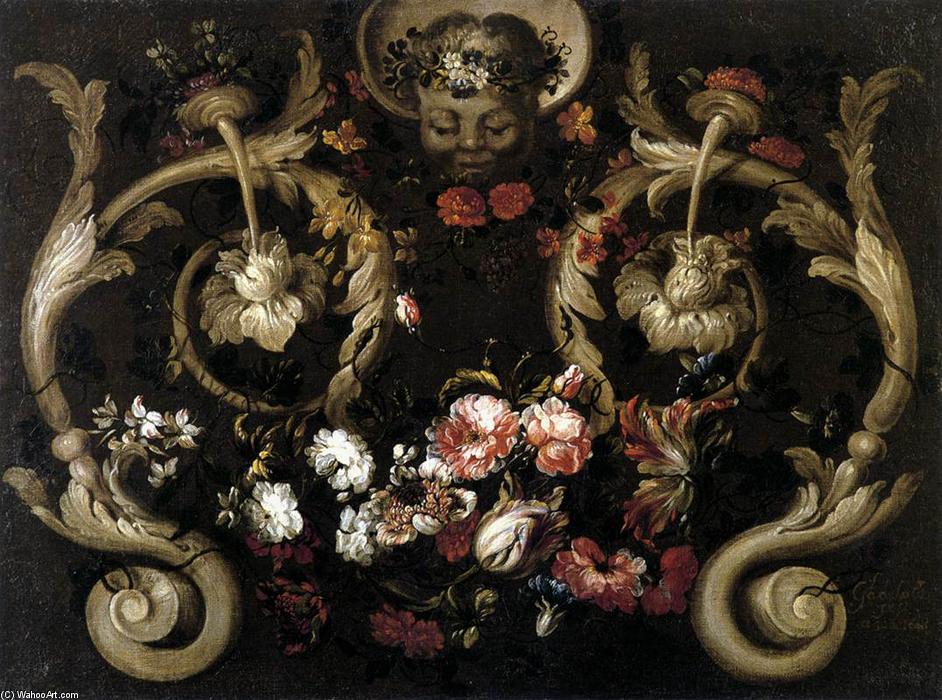 Order Art Reproductions Grotesques with Flowers, 1690 by Gabriel De La Corte (1648-1694, Spain) | ArtsDot.com