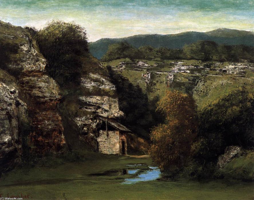 Compra Riproduzioni D'arte Del Museo Paesaggio roccioso vicino Ornans, 1855 di Gustave Courbet (1819-1877, France) | ArtsDot.com