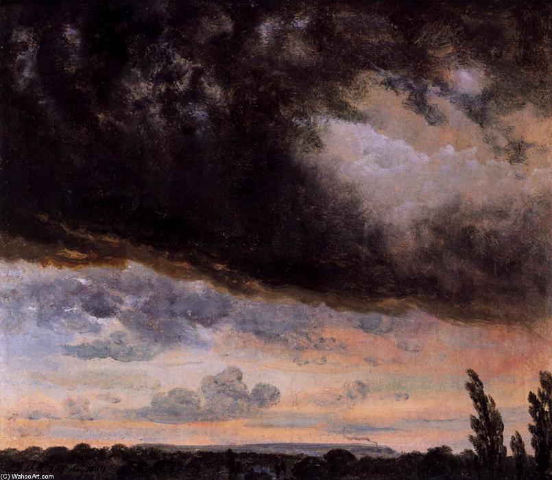 Order Paintings Reproductions Cloud Study with Horizon, 1832 by Johan Christian Clausen Dahl (1788-1857, Norway) | ArtsDot.com