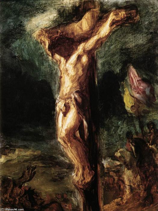 順序 「アート再現 十字架上のキリスト(スケッチ), 1845 バイ Eugène Delacroix (1798-1863, France) | ArtsDot.com