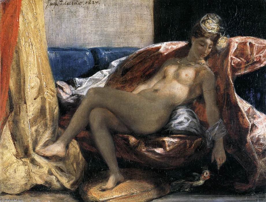 Comprar Reproducciones De Arte Del Museo Mujer con un Loro, 1827 de Eugène Delacroix (1798-1863, France) | ArtsDot.com