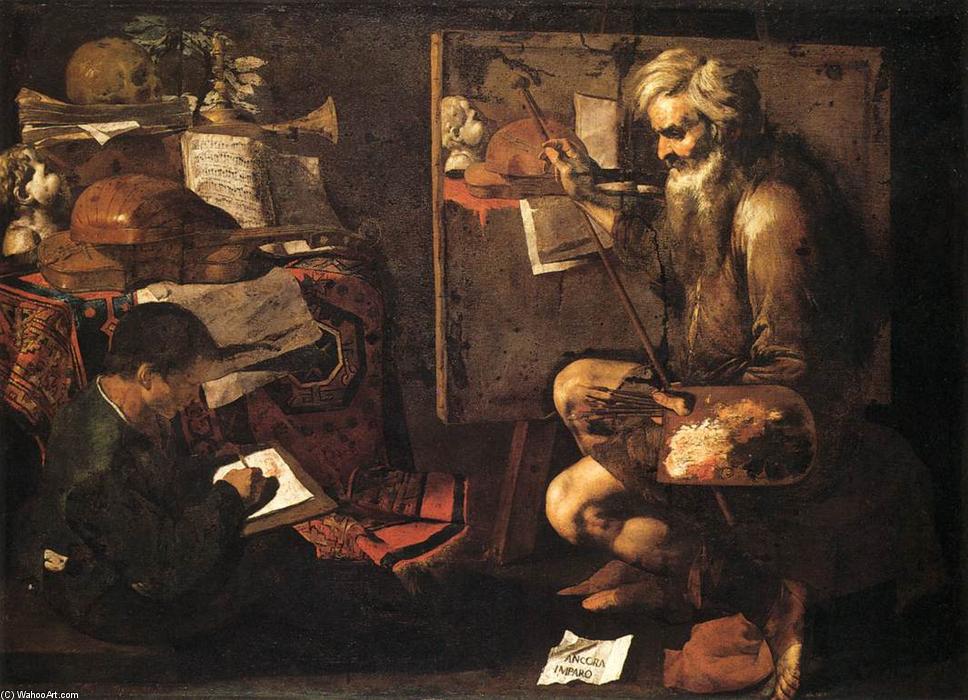 Buy Museum Art Reproductions The Painter`s Studio by Giovanni Do (1617-1646, Spain) | ArtsDot.com