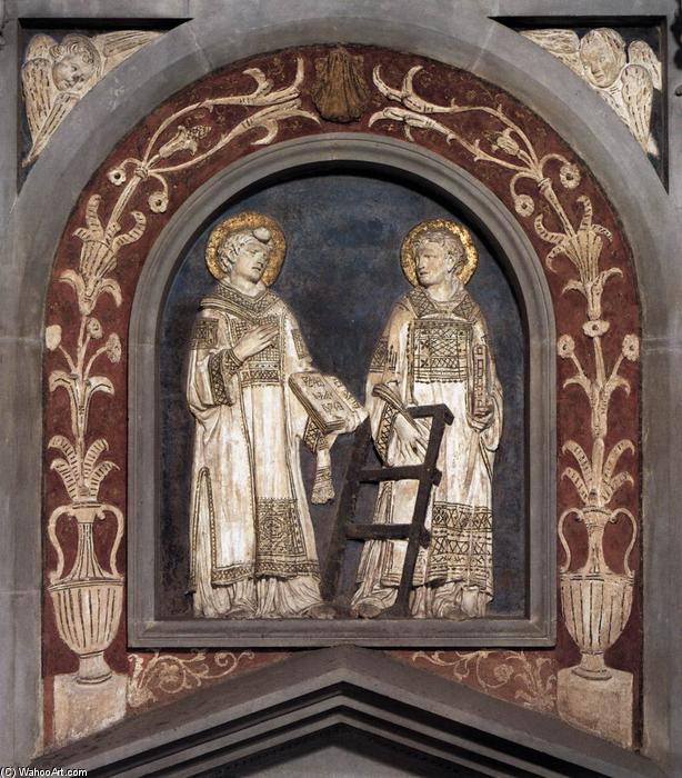 Order Paintings Reproductions St Stephen and St Lawrence, 1428 by Donatello (1386-1466, Italy) | ArtsDot.com