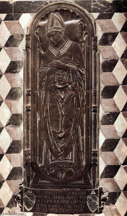 Order Art Reproductions Tombstone of Bishop Giovanni Pecci, 1426 by Donatello (1386-1466, Italy) | ArtsDot.com