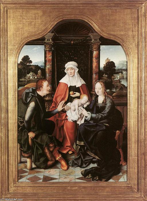 Order Oil Painting Replica St Anne with the Virgin and Child and St Joachim by Joos Van Cleve (1485-1540, Germany) | ArtsDot.com