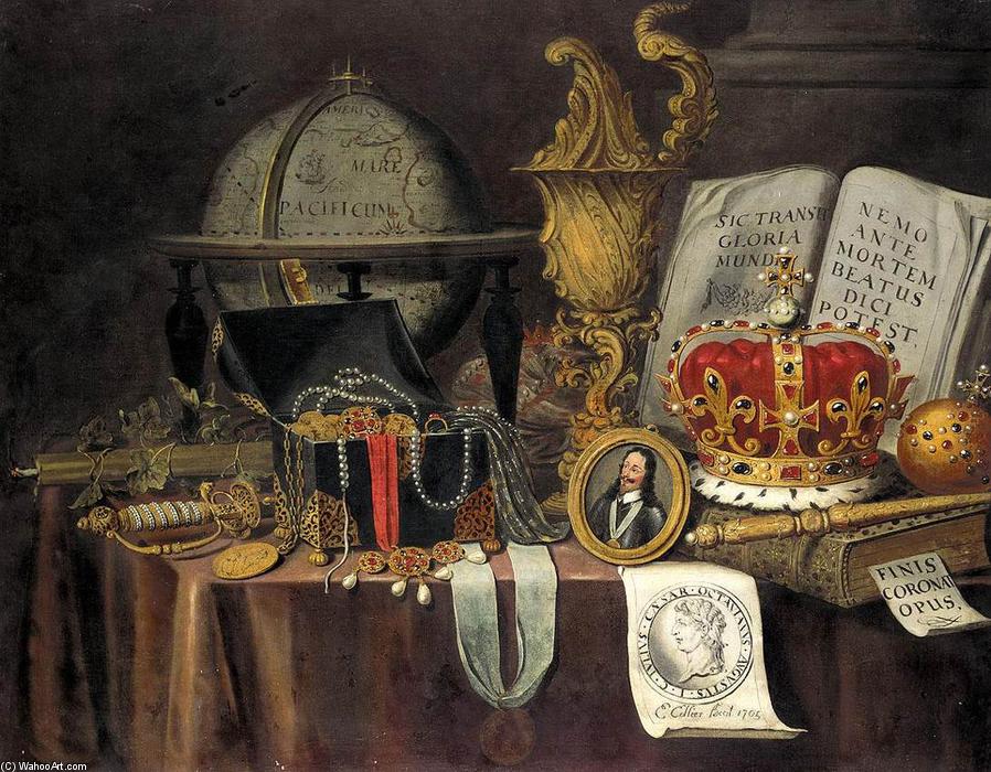 Order Paintings Reproductions Vanitas Still-Life (13), 1705 by Edwart Collier (Evert Colyer) (1640-1708, Netherlands) | ArtsDot.com