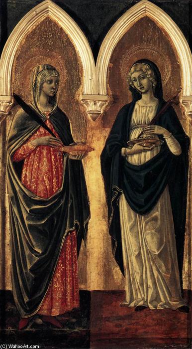 Order Artwork Replica Sts Agatha and Lucy, 1480 by Guidoccio Cozzarelli (1450-1517, Italy) | ArtsDot.com