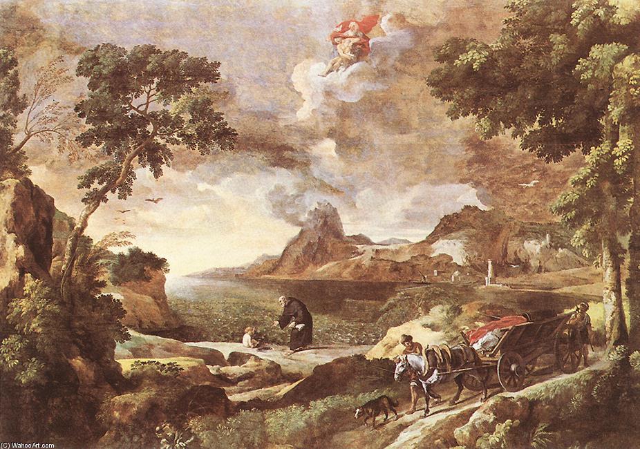 Buy Museum Art Reproductions Landscape with St Augustine and the Mystery, 1651 by Gaspard Dughet (1613-1675, Italy) | ArtsDot.com