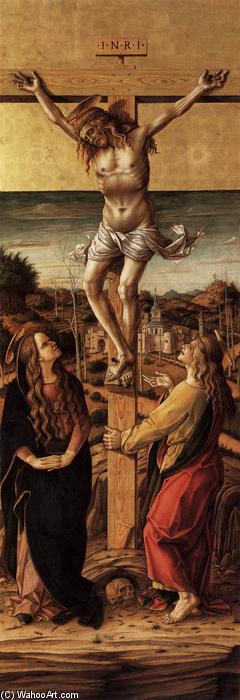Buy Museum Art Reproductions Crucifix with the Virgin and St John the Evangelist, 1486 by Carlo Crivelli (1435-1495, Italy) | ArtsDot.com