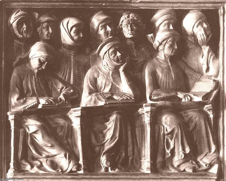 Order Art Reproductions Students, detail of the Tomb of Giovanni da Legnano, 1383 by Jacobello Dalle Masegne (1350-1409, Italy) | ArtsDot.com