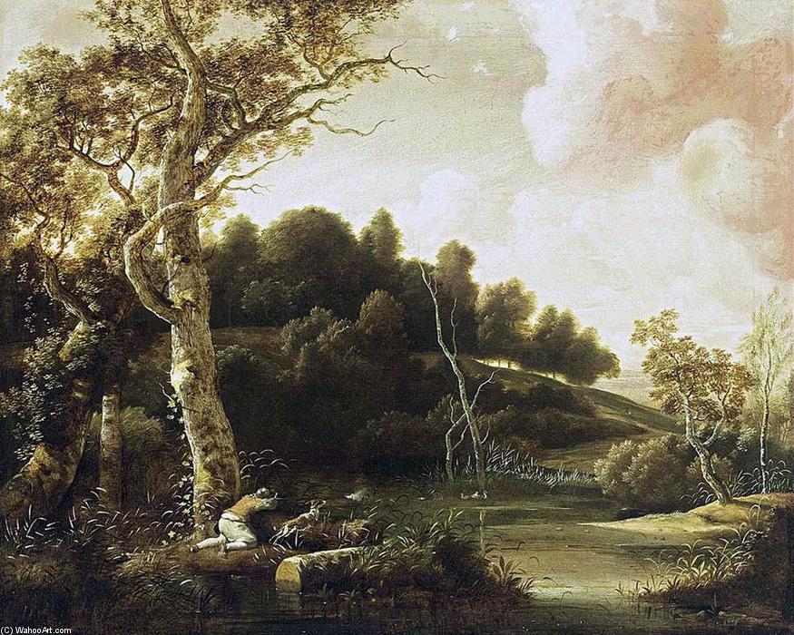 Order Artwork Replica River Landscape by Jacob Esselens (1626-1687, Netherlands) | ArtsDot.com