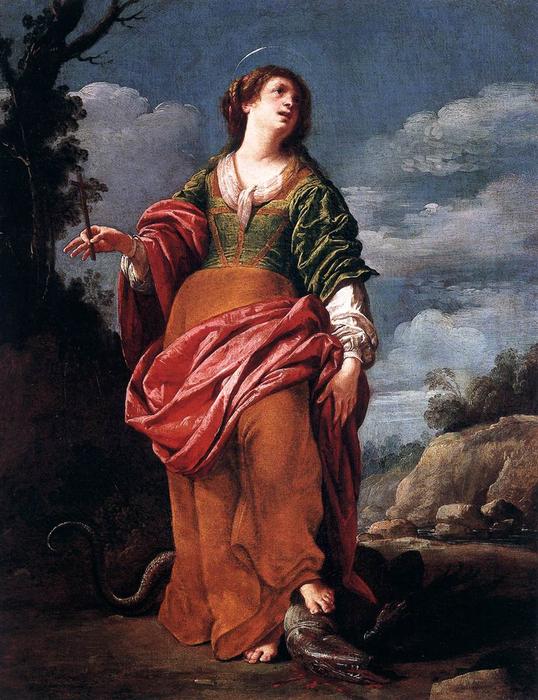 Order Oil Painting Replica St Margaret, 1614 by Lucrina Fetti (1600-1651, Italy) | ArtsDot.com